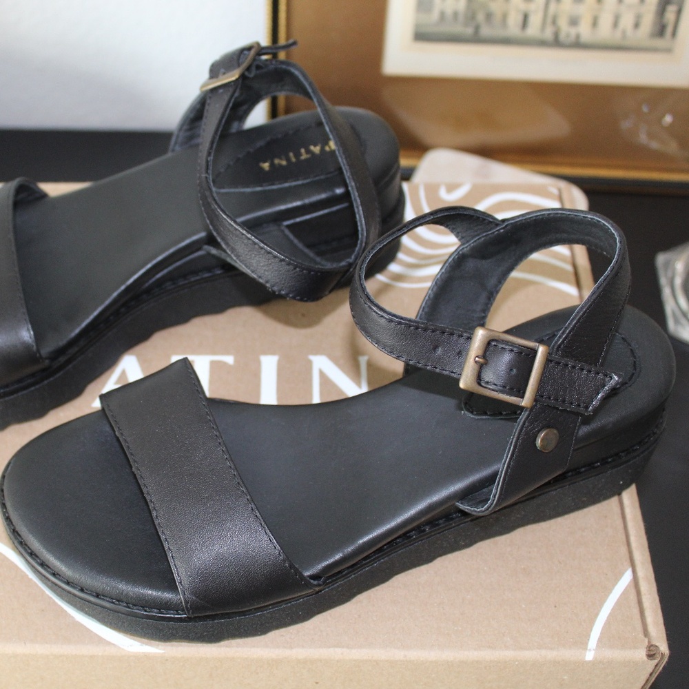Patina Portland Leather Goods Soho Wedge Sandal